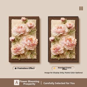 HAIMASHENGKANG | Retro Cream Style French Floral Decorative Painting