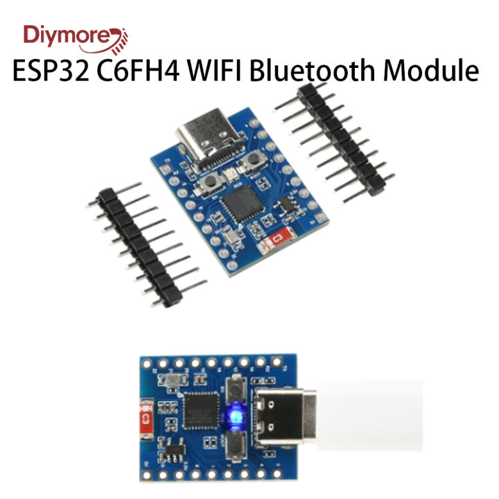For ESP32-C6 ontwikkelingsboard 512KB SRAM 2,4 GHz WLAN WiFi Bluetooth 5.0 ontwikkelingsboard Core Board Onboard Dual Type-C 1 stuk