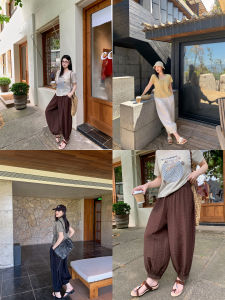 MASISI | Quần Capri Vải Giấm Dáng Rộng 9 Phân
