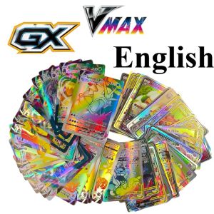 Bandai | Pokemon V VMAX GX EX Cards French and English Version 60/100PCS Holographic Rare Flash Cards Set for Pokemon TCG Collection Gift