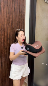 Gối Đầu Tựa Lưng Lõi Cao Su Non Vải Co Dãn Thoáng Khí Lái Xe Thỏa Mái Thư Giãn Cổ Vai Gáy N198car