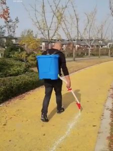 เครื่องหว่านปุ๋ย ถังหว่านปุ๋ย ถังหยอดปุ๋ย 20 ลิตร ไม่ต้องก้มให้ปวดหลัง เครื่องหว่านช่วยเงิน ถังเครื่องหว่านปู ถังเครื่องหว่านปู 20 ลิตร