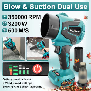 3200W Brushless Blower Powerful Handheld Hair Dryer High Power Dust and Snow Removal Leaf Turbine Fan Blowing and Suction Dual P