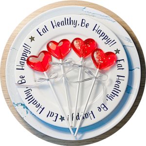 Handmade Red Heart Lollipop Sweet Candy for Boyfriend Girlfriend round Food Snacks Chinese Brand Muk Dushu 30g Net Content