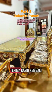 Meja Makan Kursi 6 Full Set Ukir Mewah Jati Jepara Terbaru Meja Mkn