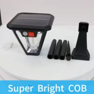 Đèn Năng Lượng Mặt Trời Cắm Vườn 3 Chế Độ Sáng Cảm Biến Chuyển Động Người Chống Nước