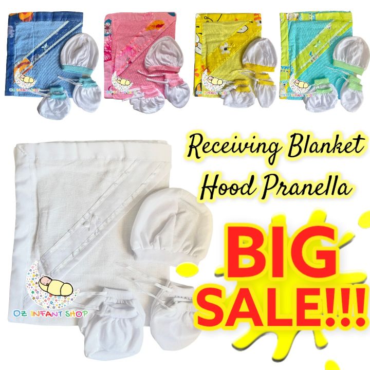 Hood Pranella with Set for Newborn Infant Baby Receiving