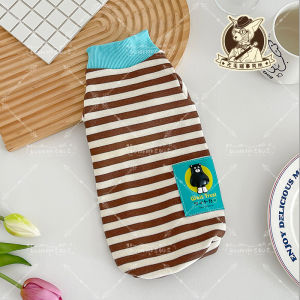 Soft Pure Cotton Long Sleeve Sweatshirt German Cat Pet Apparel Autumn No Hair Cat Stripe Casual Bottom Shirt for Cats