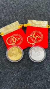 Móc Khoá Đồng Xu Hình Ngựa Vàng Ngựa Bạc Của Úc - Treo Oto Trang Trí Lì Xì Tết Giáp Ngọ 2026