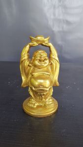 Tượng Phật Di Lặc dâng vàng thờ cúng hoặc để xe ô tô  cao: 11cm
