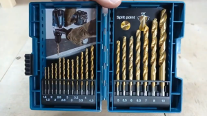 Makita D-67527 HSS-TiN Metal Drill Bit Set 19pcs | Premium Titanium Coated 1.5mm-10mm Straight Shank High Speed Steel Twist Drills with Hard Case