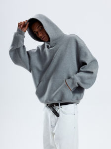 Xanvas Double Color Fleece Warm Long Velvet Sweatshirt Hat Jacket Pure Color Hoodie Youth Fashion Autumn Regular Fit Hood