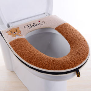Toilet Seat For Home Extra Thick Band Handle Toilet Seat Cover Extra Large Neutral Closestool Mat Stuffed Winter Toilet Mat