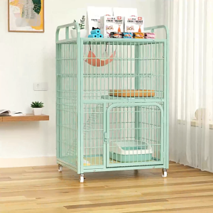 Dulepig กรงแมวขนาดใหญ่ 3ชั้น 4ชั้น Pet Cage พร้อมชั้นเก็บของ กรอบหนา ไม่เสียรูปง่าย กรงหมา มีชั้นลอยพร้อมบันได พับได้กรงกระต่าย กงแมวกรง กรงแมวมีล้อ กรงสุนัข ขนาดใหญ่ กรง แมว