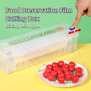Cling Film Cutting Box Kitchen Plastic Foil Film Cutter Home Disposable Food Preservation Film Cutting Tools Kitchen Supplies