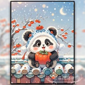 Unique Cross Stitch New Arrival Full Embroidery Living Room Cute Panda Embroider DIY Diamond Painting Handmade Full Diamond Small Pieces