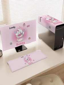 Dustproof Cover for Desktop Computer Keyboard Monitor Host Screen Curtain Simple Modern Style Fabric Protection Shield