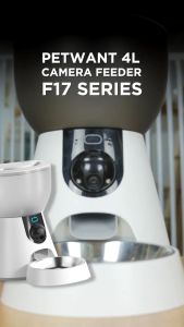 ePetz Petwant F17 Series 4L Automatic Smart Pet Feeder 2.4G 5G HD Camera Bekas Makanan Kucing Automatik Kamera