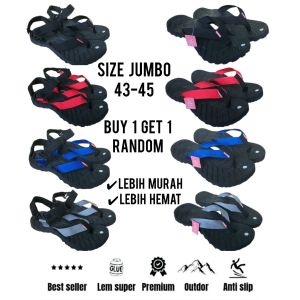 buy 1 get 1 sandal gunung talincang dan jepit . size jumbo/bigsize 43-45 . laki laki perempuan