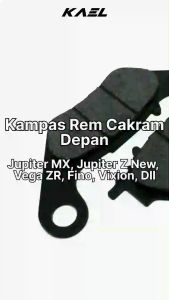 Kampas Rem Depan Yamaha Jupiter MX & New & Jupiter Z New & Vega ZR & Fino & Vixion Lama/Baru & Byson & X Ride & Mio Sporty GT Soul J Smile & Soul GT & Xeon RC GT & Xabre Kanvas Cakram Discpad Dispad Disped Disc Dis Pad Ped