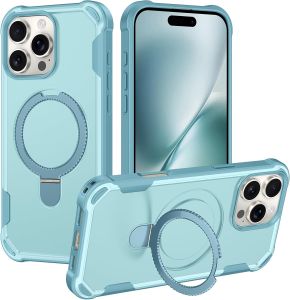 for iPhone 17 Pro Max Case with Invisible Ring Stand [Compatible with MagSafe] [Military Drop Protection] Slim & Great Grip Feeling Matte Shockproof Protective Case for iPhone Air17 Pro1716 Pro Max16 Plus16e1514 Plus13 Pro1211