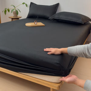 Pure Cotton Bed Canopy Single Piece Flocking Mattress Protector Dustproof Non-Slip Bedding Cover for 1.8 Bed