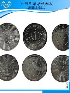 สแตนเลสเกมเหรียญสําหรับอาเขตต่อสู้เครื่องของเล่นเครื่องหยอดเหรียญอุปกรณ์เสริม Golden Apple เกม Tokens ของเล่นเด็ก