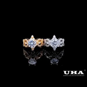 N1274 Nhẫn nữ đính đá cz cao cấp sáng lấp lánh UHA