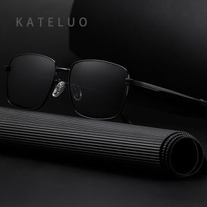 KATELUO Fashion Mens Metal Polarized Sunglasses UV400 Square Driving Glasses Photochromic Lens for Women Z8086