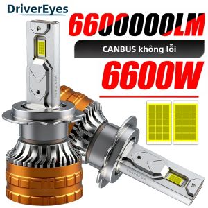 Bóng Đèn Pha LED 6600W H4 H7 H11 K5C K6C Plus H1 H8 9005 9006 HB3 HB4 Canbus Không Lỗi Turbo Đèn Sương Mù Tự Động Siêu Sáng 6000K