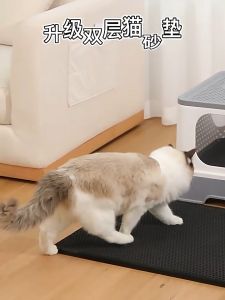 เสื่อทรายแมว ที่ดักทรายแมว 2 ชั้น EVA ดักทรายแมว หลายขนาด เสื่อแมว ช่วยดักทรายแมวที่ติดตามเท้า แผ่นดักทรายแมว