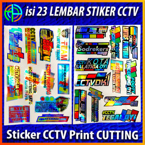 Hologram Stiker CCTV TRUK Cutting Potong Mesin Stiker Mobil Sticker CCTV Truk Setiker CCTV Logo