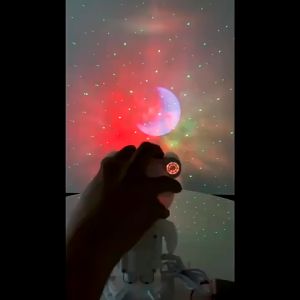 Starry Sky Galaxy Projector Bluetooth Speakers Astronaut Shape LED Bedroom Ambiance Night Light Astronaut Projector