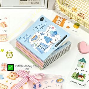 Yuxian | Sách Nhãn Dán Trang Trí Hai Mặt Độc Đáo Theo Mùa