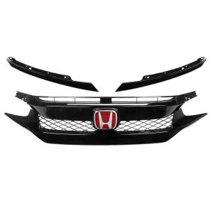 FIT CLUB | Car Grill Mesh Piano Black Honeycomb Modification For Two-Door