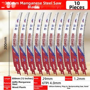 DAIENGONGJU | Curved Metal Cutting Hand Saw Blade for Aluminum and Woodworking Coarse and Fine Teeth