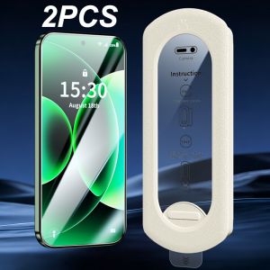 HD Tempered Glass Screen Protector for iPhone 18/17/16/15/14/13/12/11 pro Max/XS Max Dust-Free Install Box Protector Film