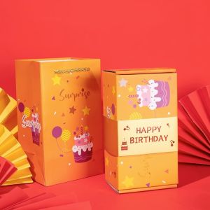 【On Sale】Birthday Surprise Bounce Box Folding Paper Box DIY Money Pop Up Explosion Box  Birthday Gift Box Party Decoration Supplies