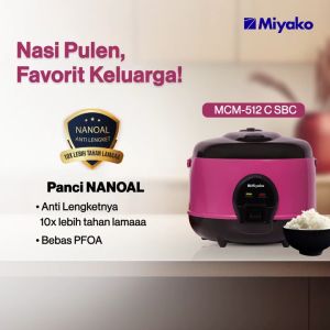 Miyako Magic Com Rice Cooker Mini 3in1 MCM-512 SBC - 1.2 Liter