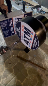 Neon Box Custom Bulat 40cm BriLink 2 sisi