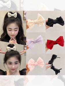 Korean Style Butterfly Knot Hair Clip Womens New 2025 High Ponytail Shark Clamp Hair Clip Fresh out Fashion Accessory