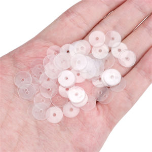 50pcs 4/5/6/7/8/10mm Acrylic Transparent PP Spacer Charms Beads Caps Loose Spacer Beads For Handmade Bracelet Necklace Earring Keychain DIY Craft Jewelry Making Accessories