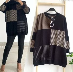 Atasan Rajut Import Jumbo XXXXL Motif Simple realpicture