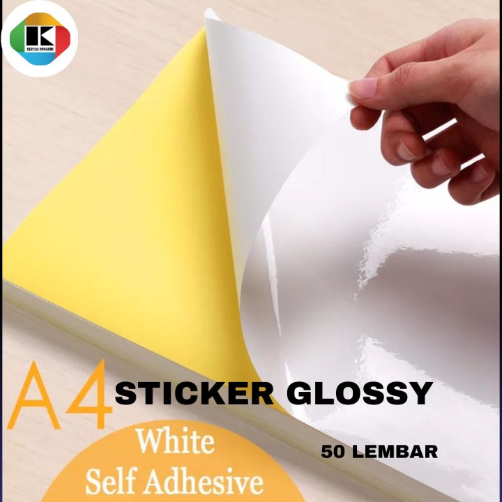 Kertas Sticker Chromo Stiker A4 Glossy Mengkilap Stiker Label Sticker