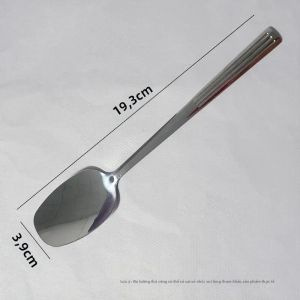 Muỗng Múc Canh Bằng Thép Không Gỉ Đầu Vuông Lớn Có Tay Cầm Dài - Dụng Cụ Nhà Bếp Sáng Tạo Cần Thiết Cho Gia Đình