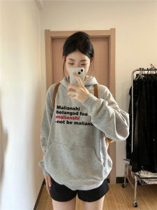 Pure Cotton American Style Oversize Hoodie Womens New Design Sensation Niche Lazy Spring Autumn Top Korean Version Long Sleeve