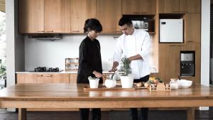 Chef Series Diamond Series Tangan Panjang Baju Koki - Hitam