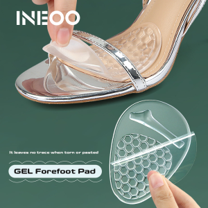 INEOO 1Pair Forefoot Insert Women High Heel Anti-slip Foot Pain Relief Pads Gel Shoes Half Insoles Feet Care Orthopedic Cushion