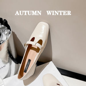 French Style Temperament Gentle Flats Womens White Wanwan Lei Style 2024 New Arrival Spring Mid Heel Vintage Mary Jane High Heels