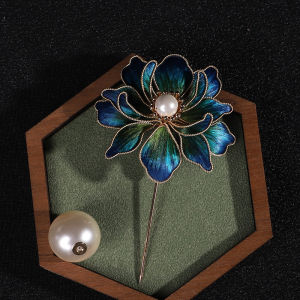 Lotus Leaf Pin Brooch Traditional Chinese Design Feifei Embroidery Small Niche Feifei Brooch Fashionable Plant Floral Jewelry for Women